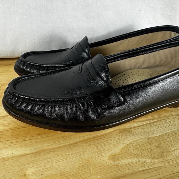 SAS Women's Slip-On Penny Style Loafer Shoes Sz 10.5 S (Narrow) Black, Preppy - Picture 9 of 11